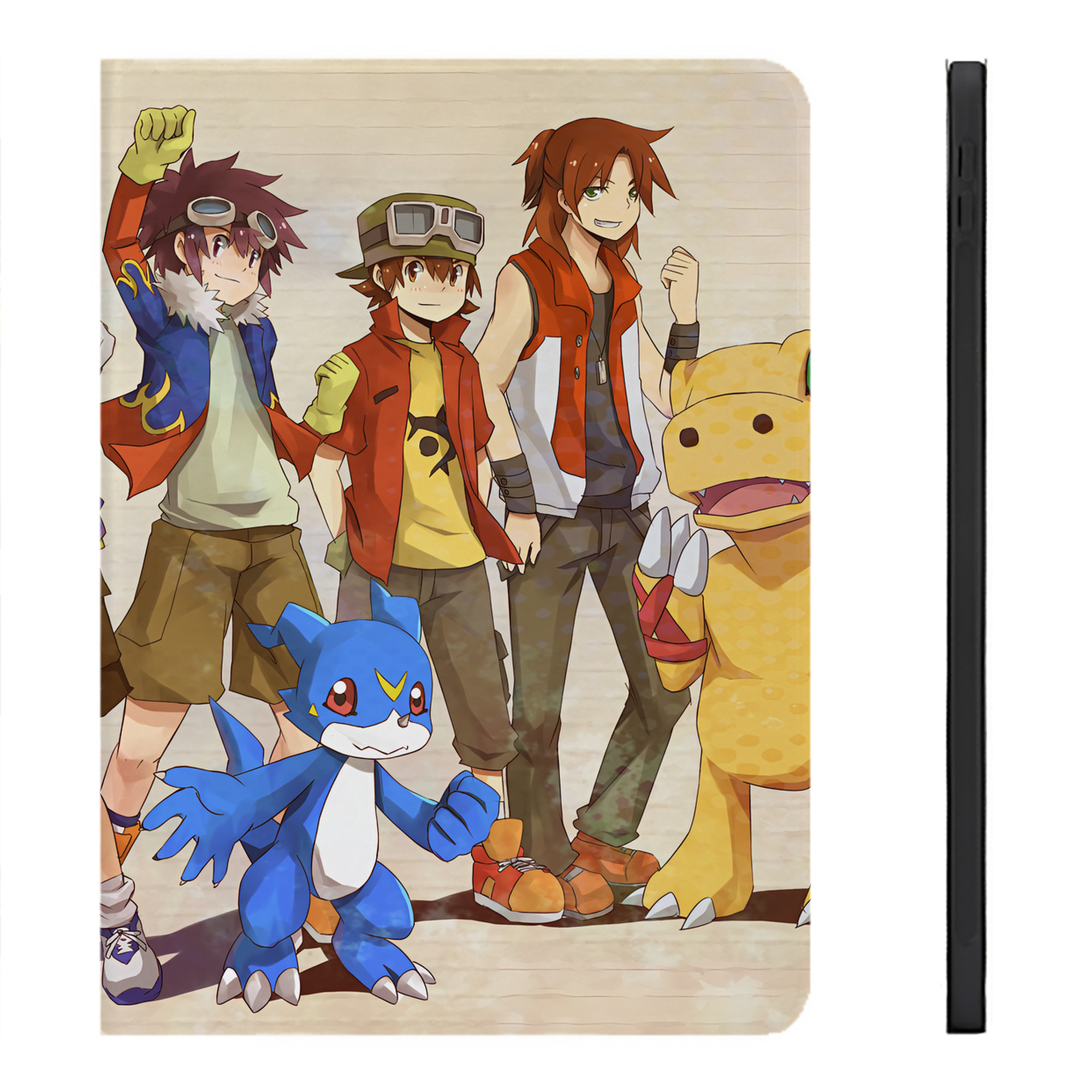 （画像用） Digimon デジタルモンスター/デジモン IPadケース ペンホルダー付き ブックスタイルデザイン